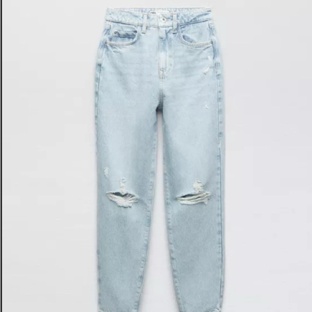Zara Light Blue Boyfriend Jeans